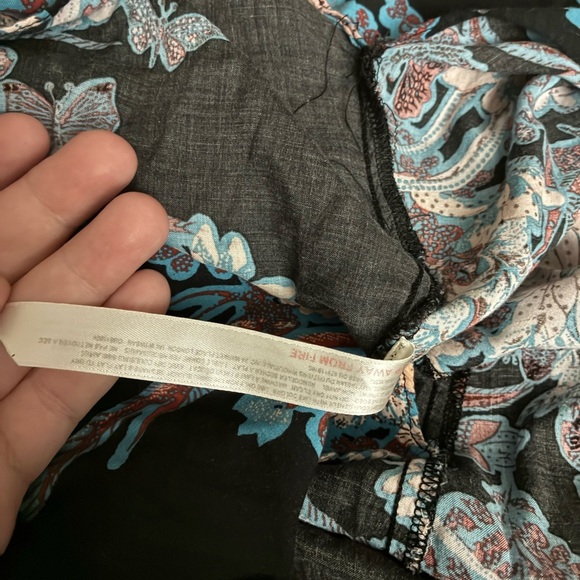 Intimately Free People Through The Vine Maxi Long Dark Floral Smocked Dress XS - Picture 12 of 13